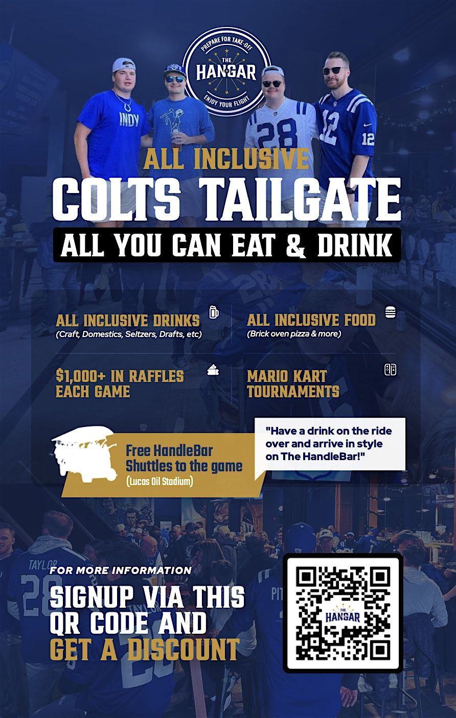 Colts Ultimate All Inclusive Tailgate (Drink & Food Included) $25