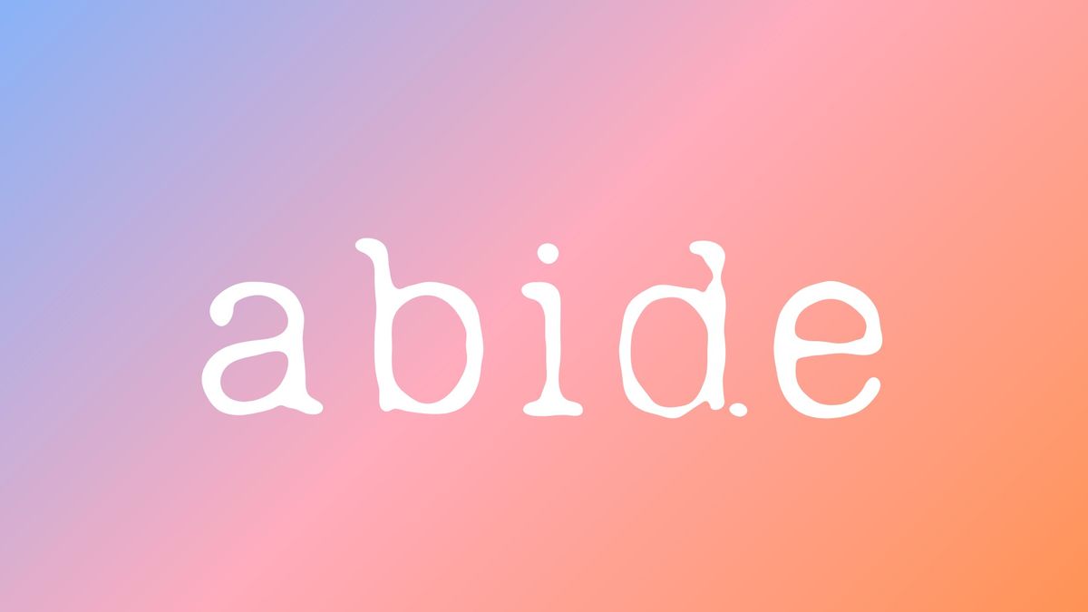 Abide - A one-day workshop for women