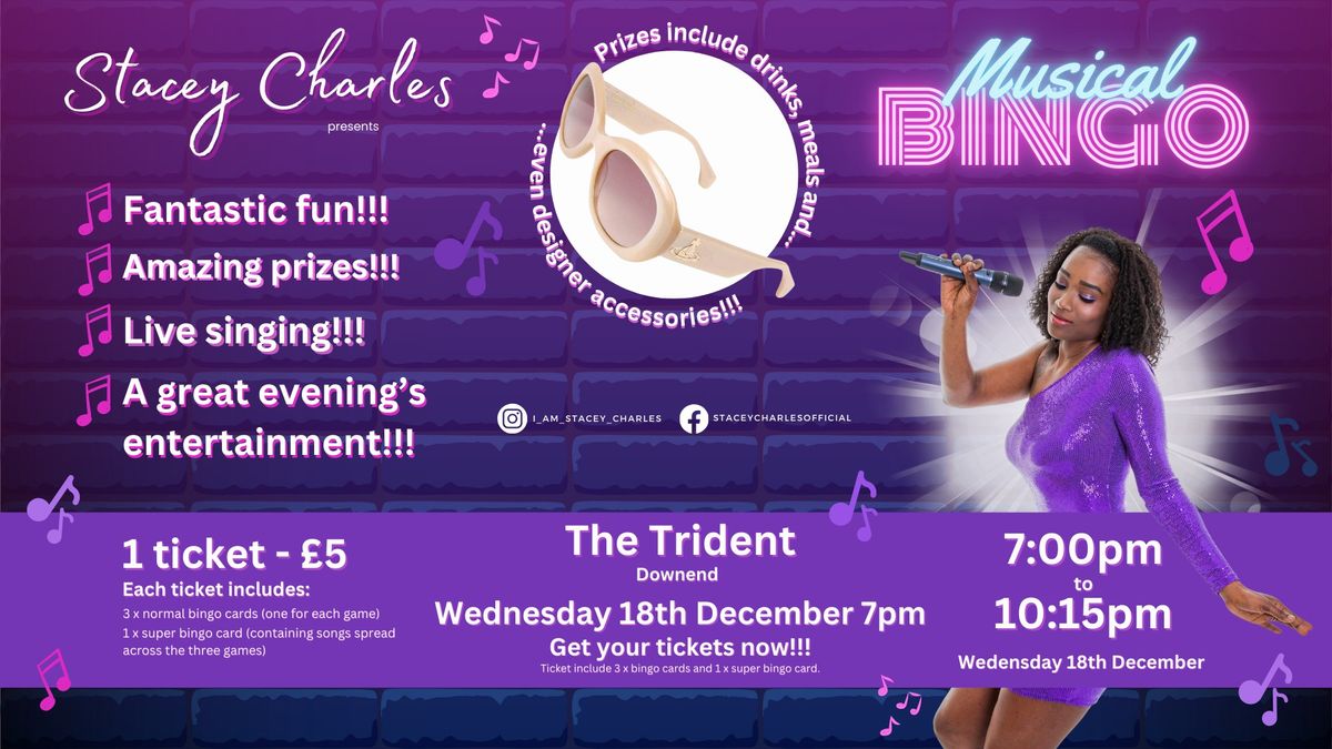 Musical Bingo live at The Trident (Downend, Bristol) - Wednesday 18th December 7pm