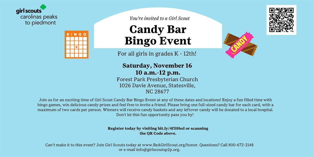 Girl Scout Candy Bar Bingo - Recruitment