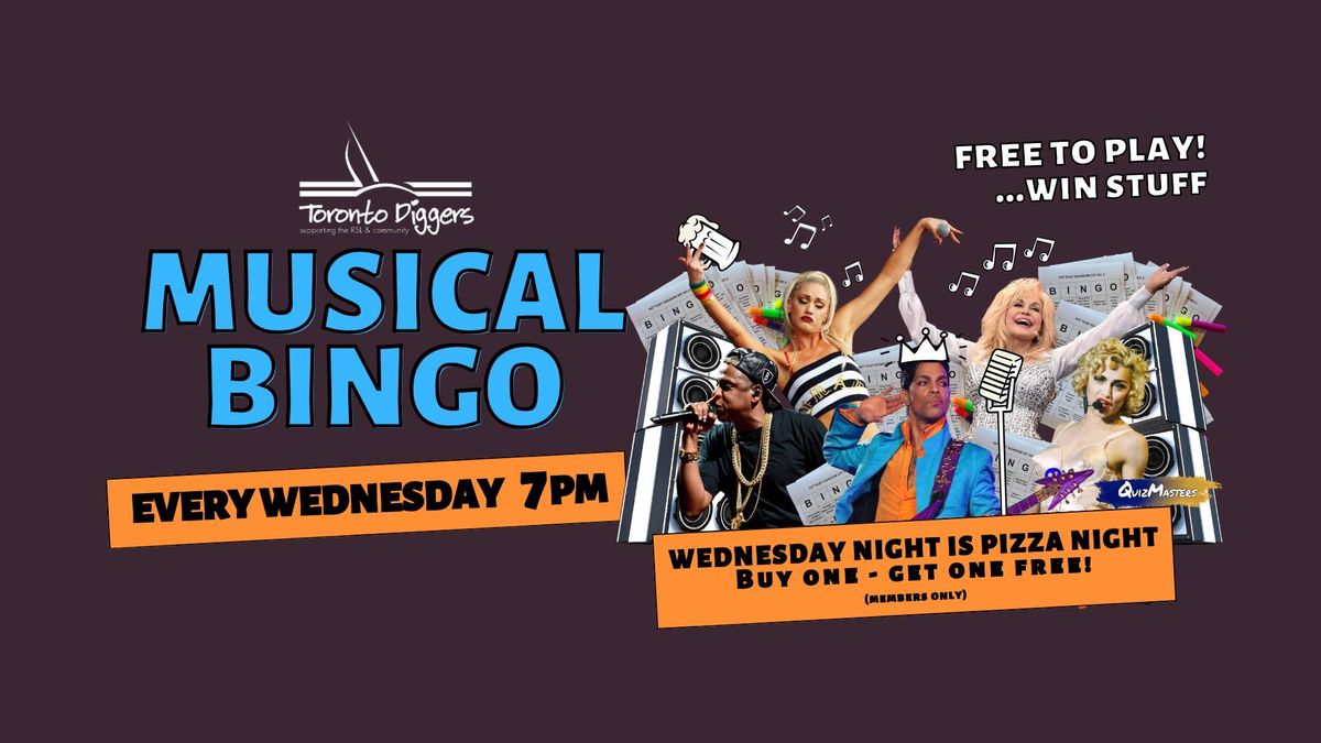 Wednesday Musical Bingo - Toronto Diggers