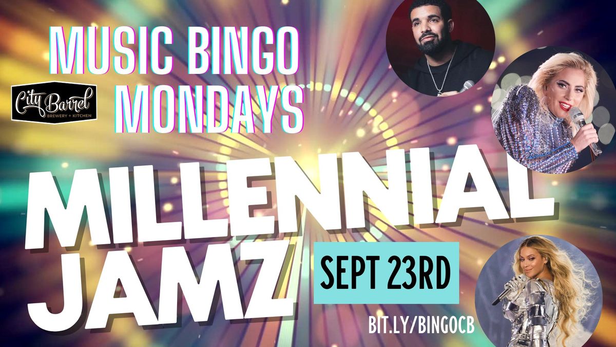 Millennial Jamz \ud83e\udea9 Monday Music Bingo at City Barrel Brewery