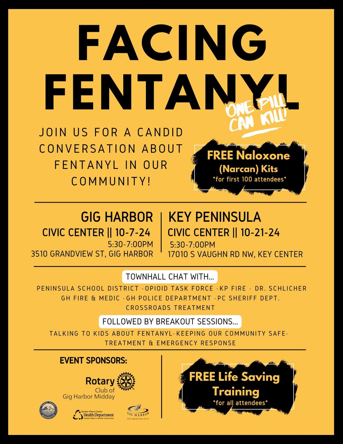 Facing Fentanyl - Gig Harbor Town Hall