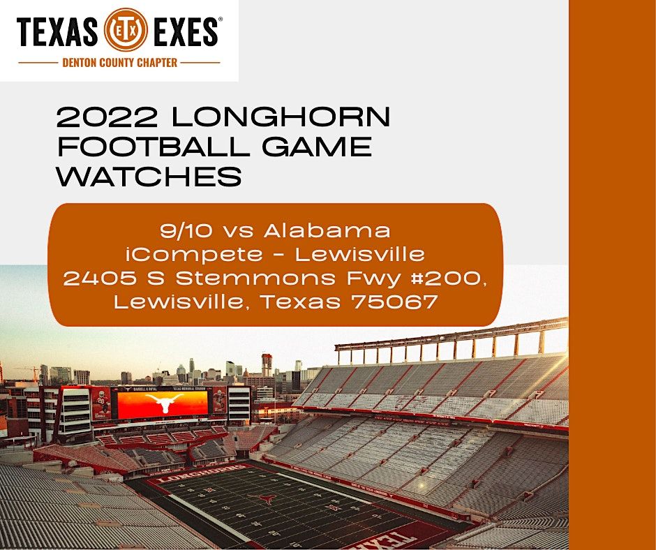 Denton County Texas Exes 2022 Football Game Watch, iCompete Experience