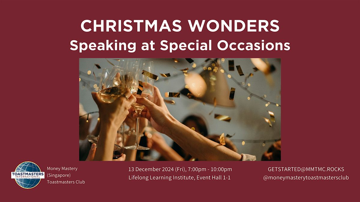 Public Speaking Masterclass: Speaking at Special Occasions