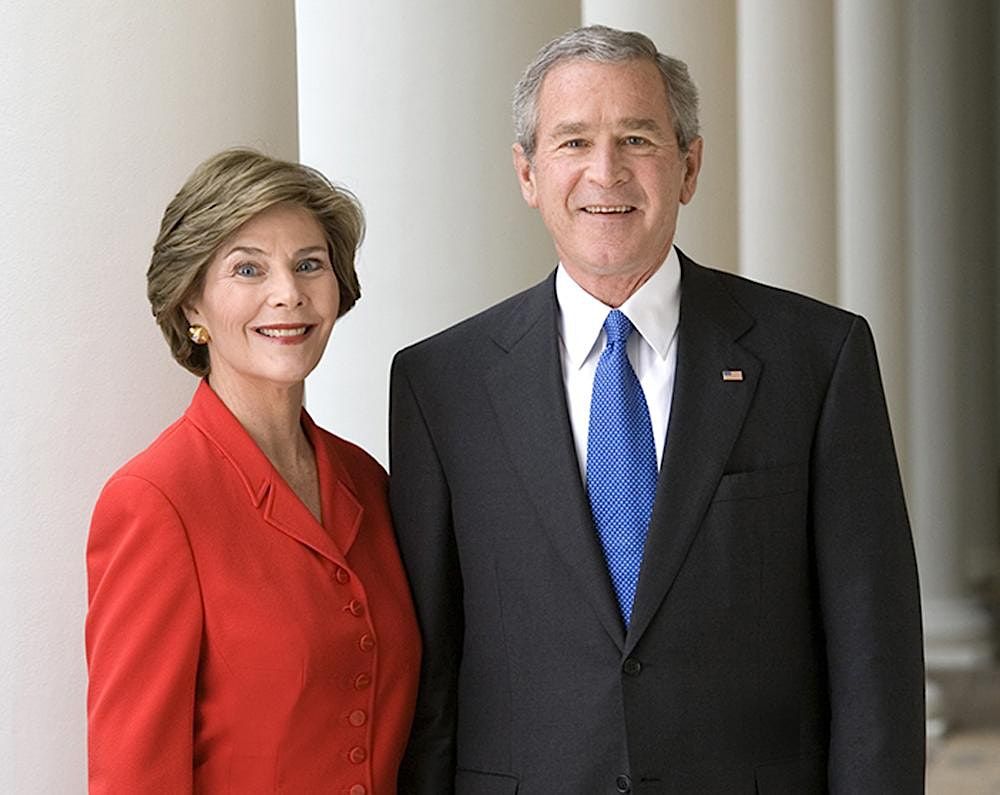 George W. Bush, Laura Bush, and the 9\/11 Memorial - Bush Museum Tour
