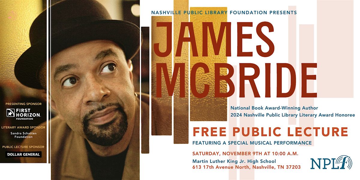 NPL Literary Award Public Lecture featuring James McBride