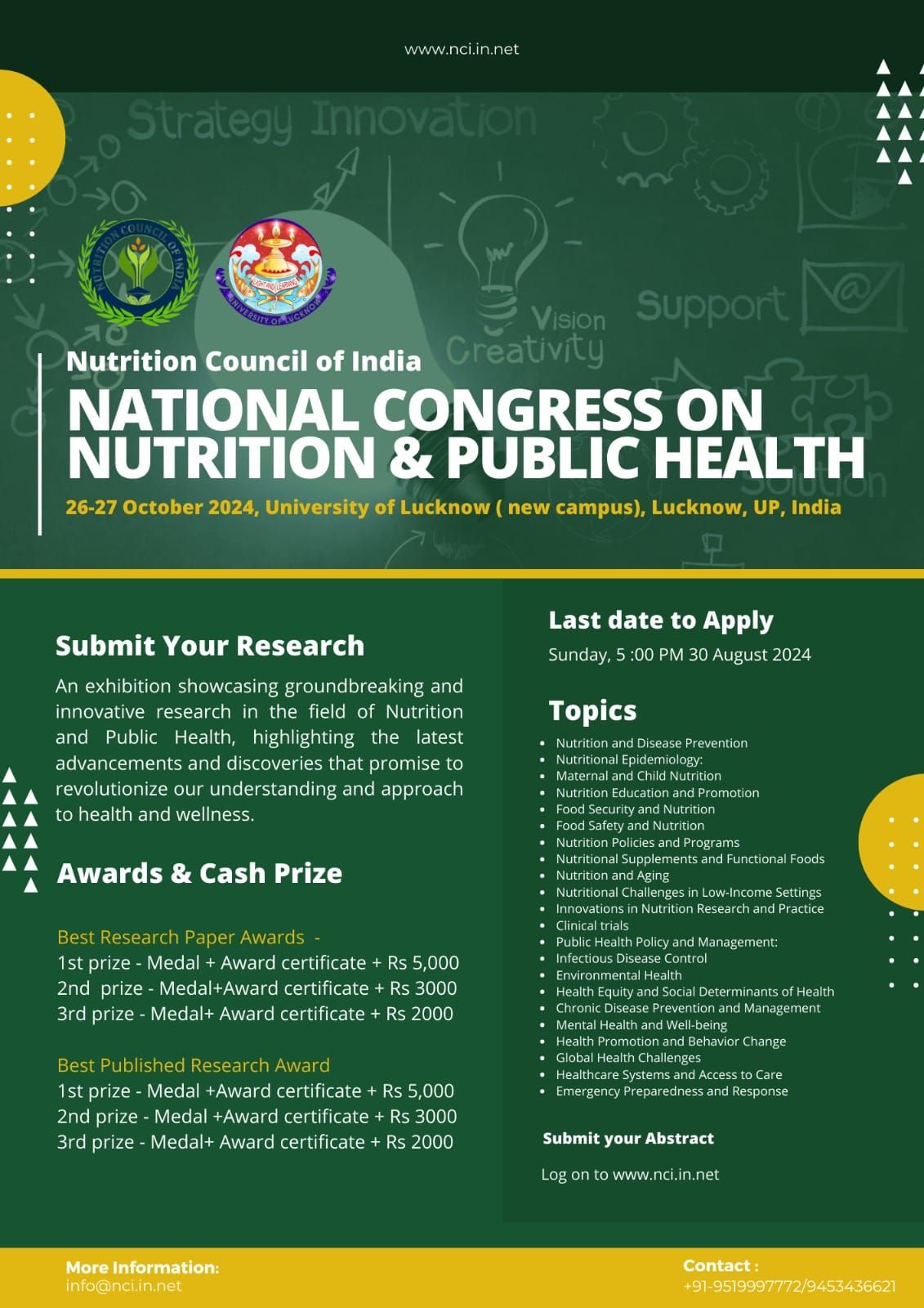 National Congress on Nutrition and Public Health NCICON 2024