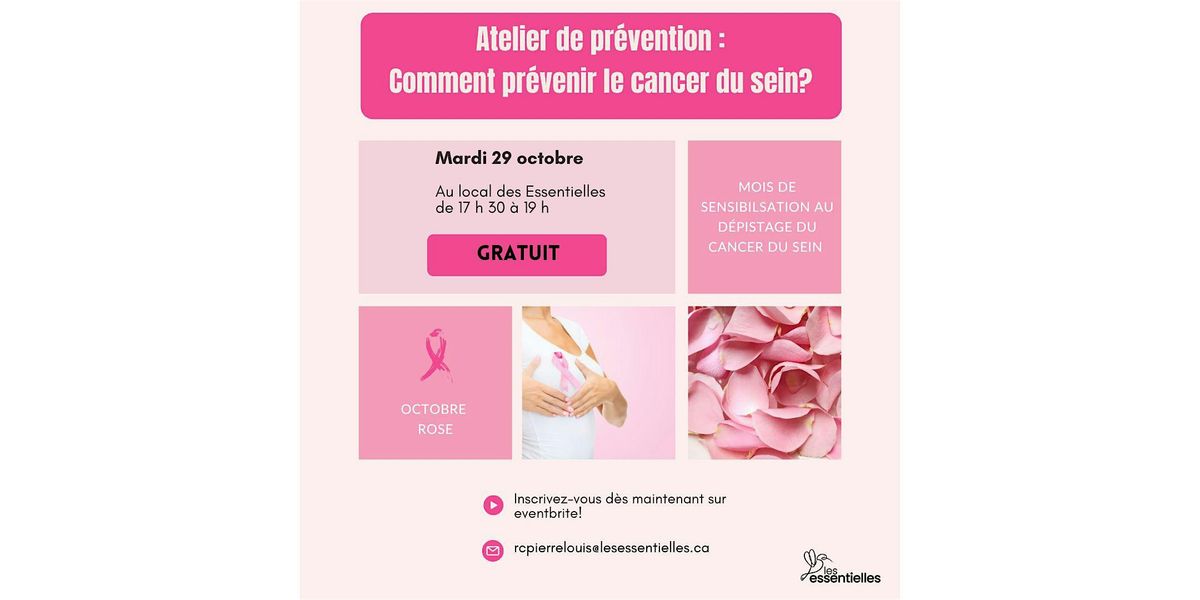 Atelier de pr\u00e9vention : Comment pr\u00e9venir le cancer du sein?