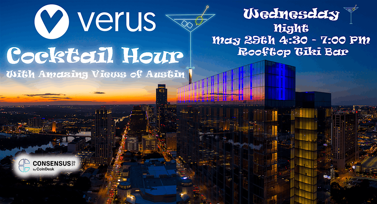 Rooftop Tiki Bar Cocktail Hour with Amazing Views of Austin Hosted By Verus