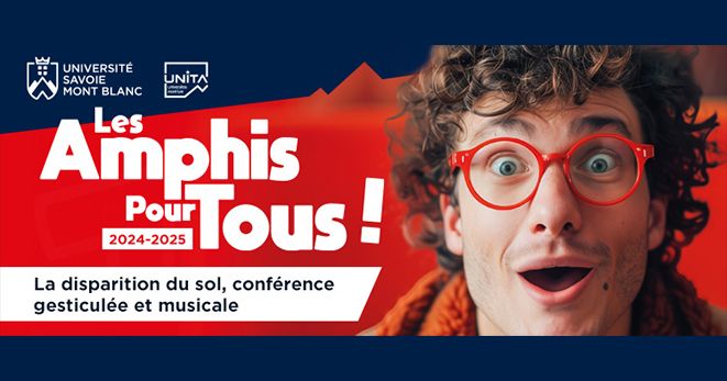 Amphis pour tous - La disparition du sol. Conf\u00e9rence gesticul\u00e9e et musicale