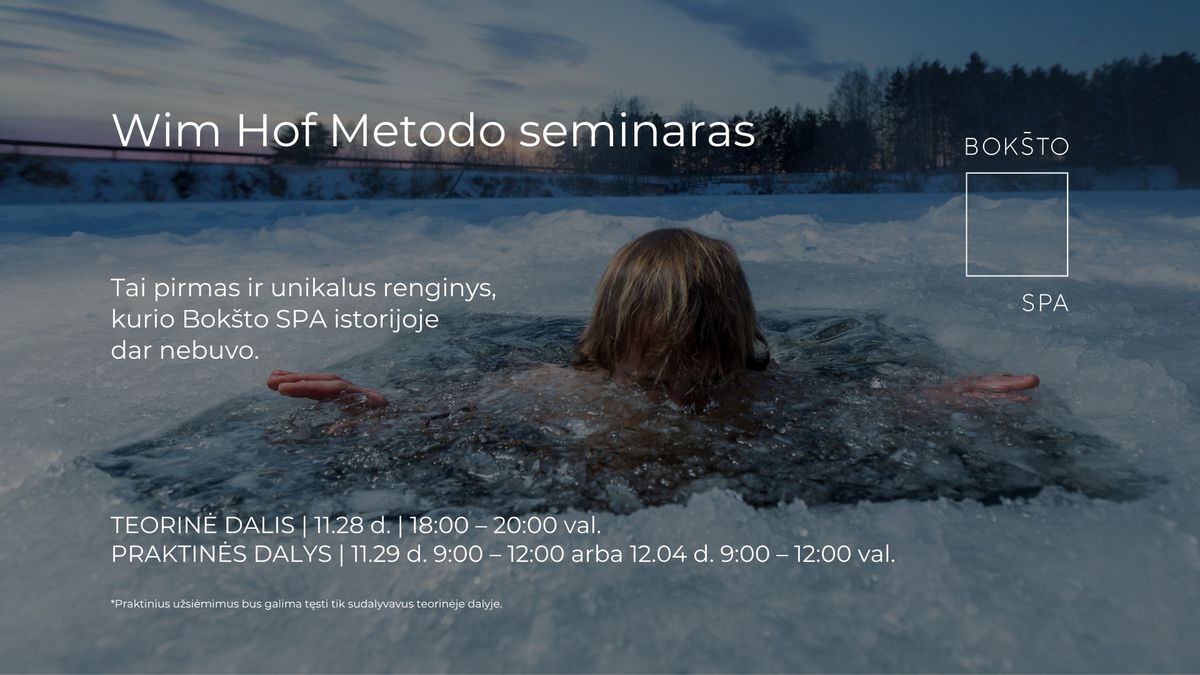  Wim Hof Metodo seminaras Bok\u0161to SPA