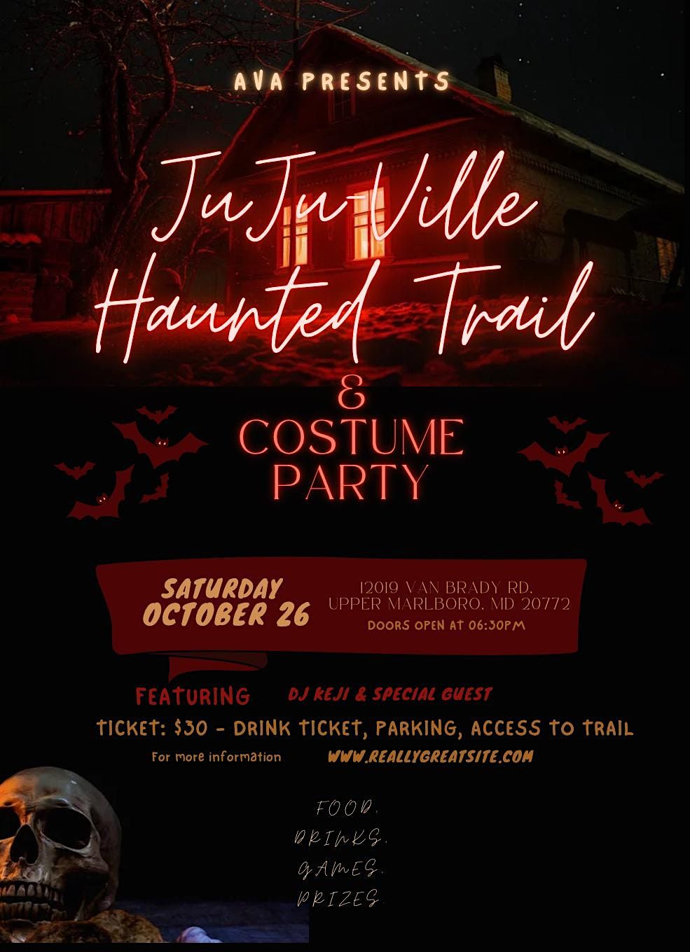 AVA Presents Juju-Ville Haunted Trail & Costume Party