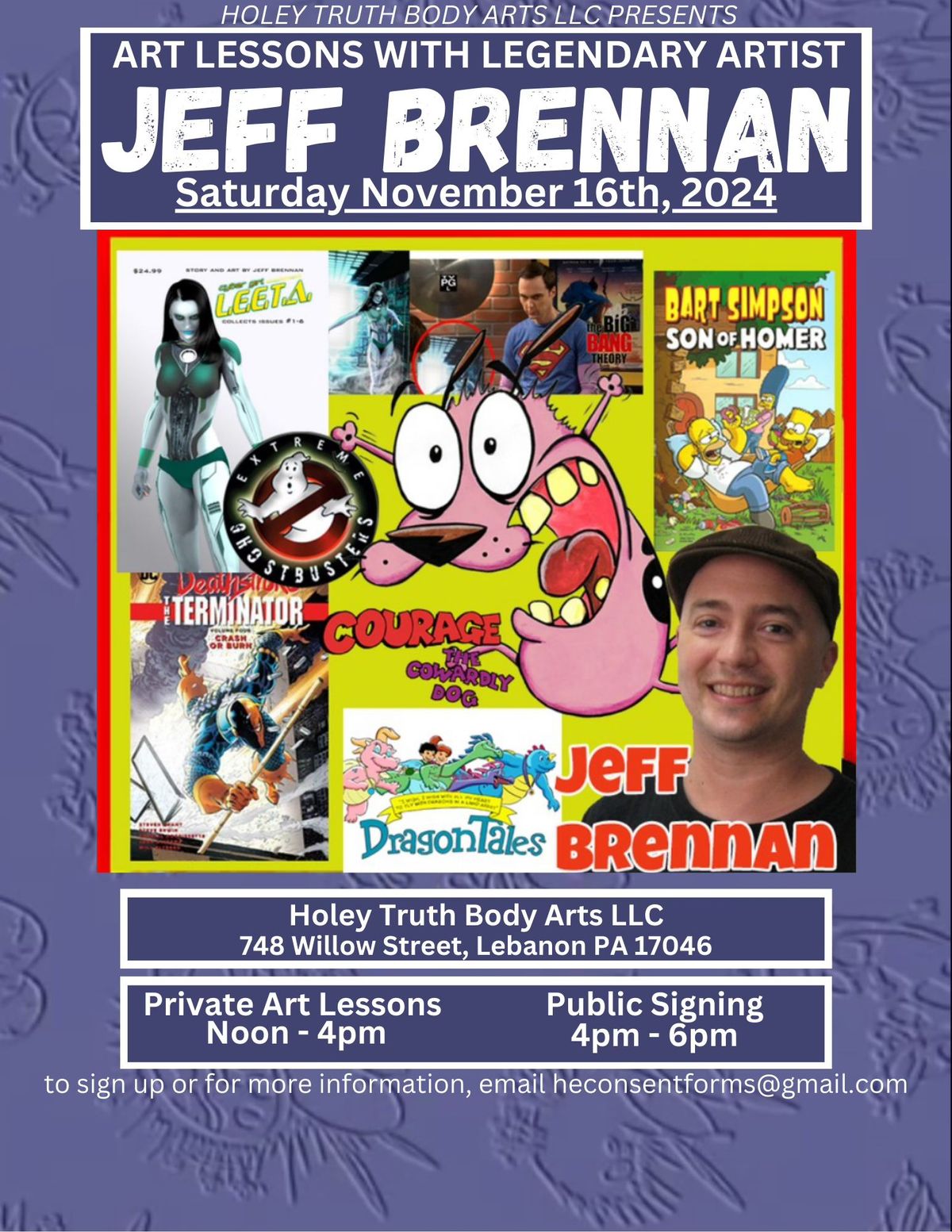 Art Lessons with Legendary Artist Jeff Brennan!!!