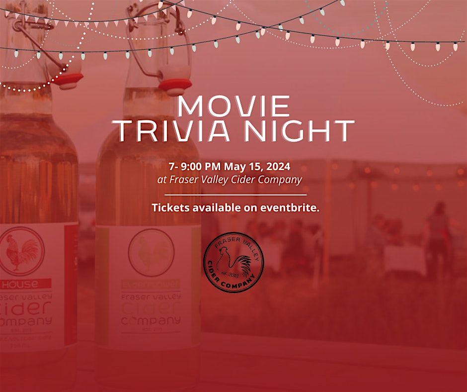 Movie Trivia Night at The Cidery May 15