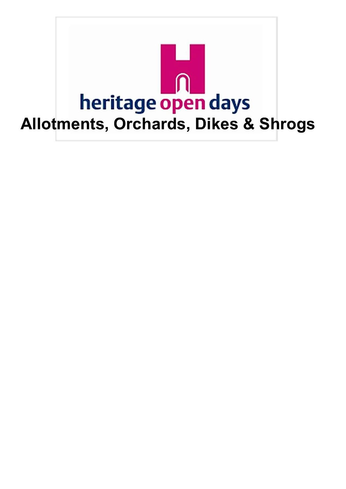 Allotments, Orchards, Dikes and Shrogs