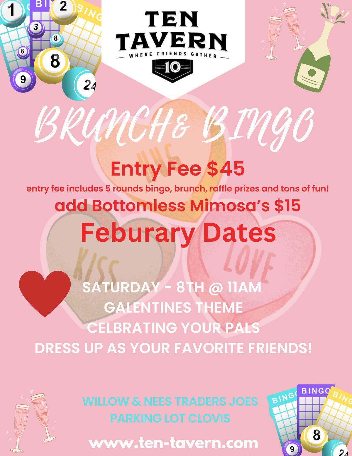 Galentines Brunch Bingo