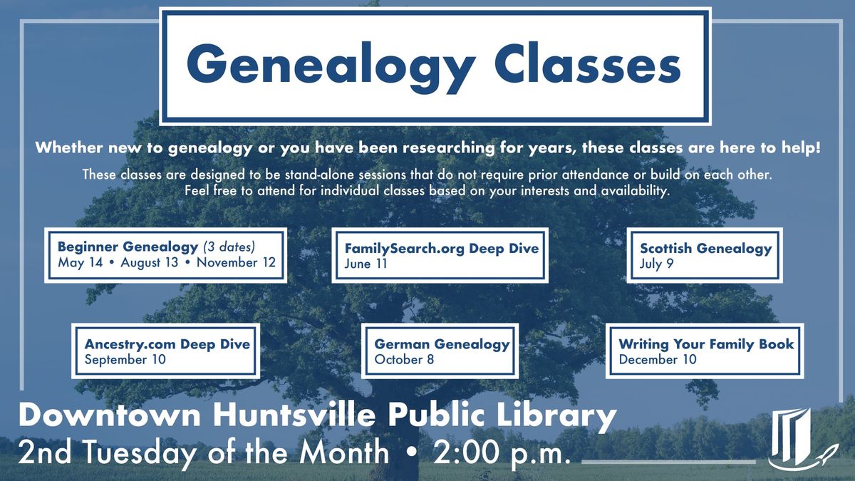 Genealogy Class Series - Writing Your Family History