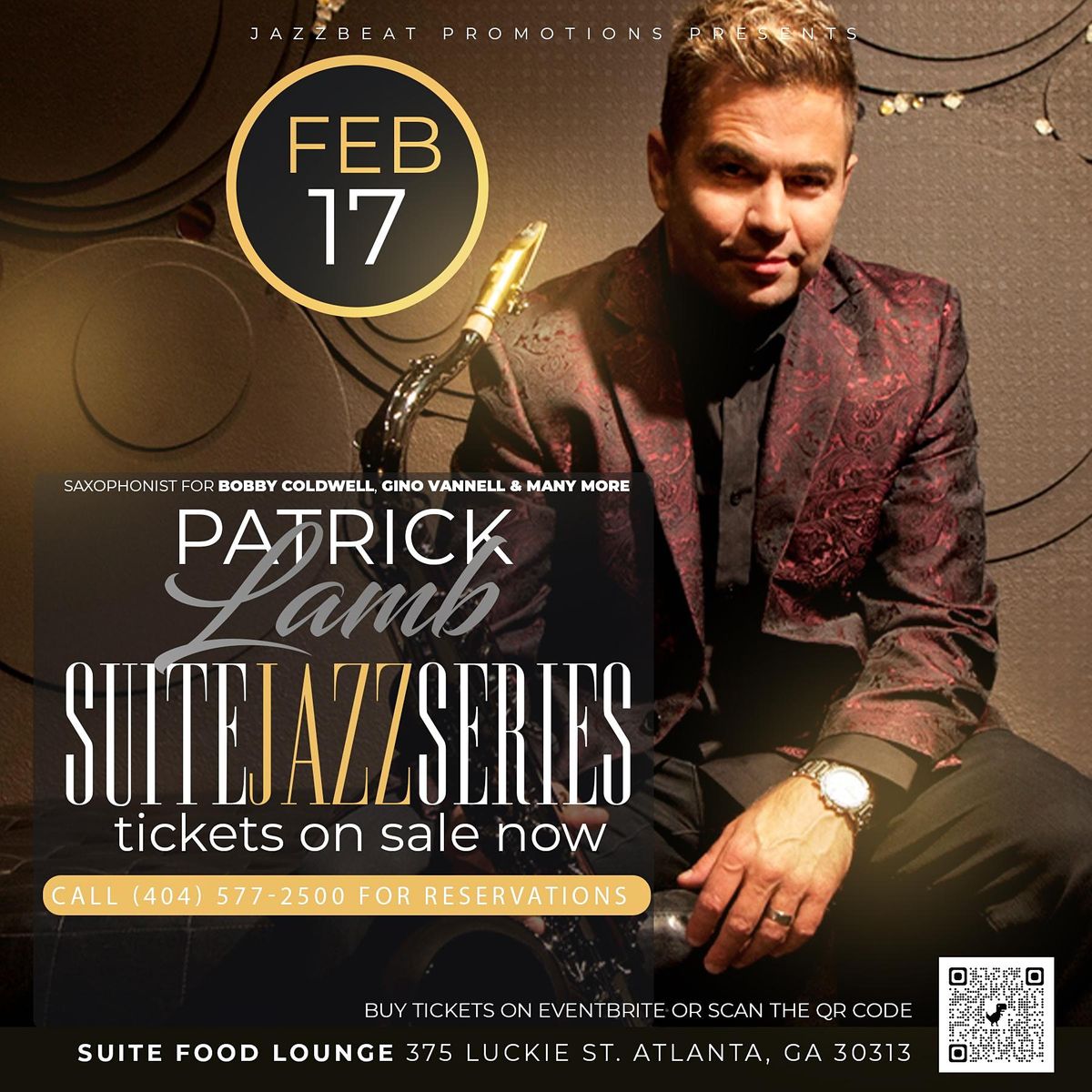 Patrick Lamb Live at Suite, Suite Food Lounge, Atlanta, 17 February 2022