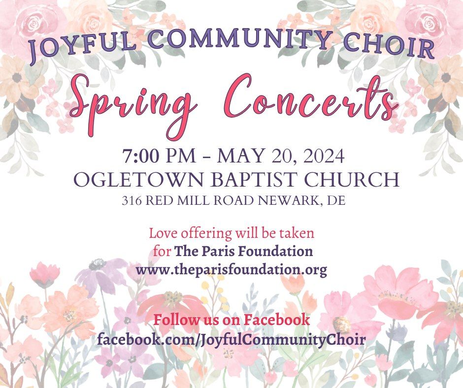 Joyful Community Choir Spring Concert