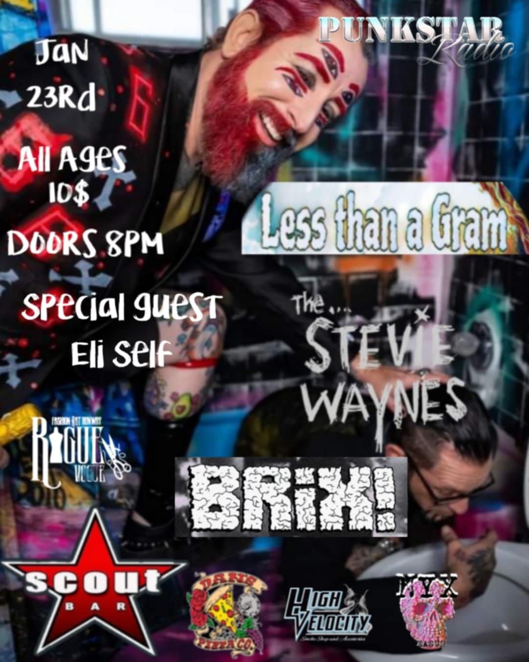 Punkstar RADIO presents BRIX! \/ STEVIE WAYNE'S \/ LESS THAN A GRAM 