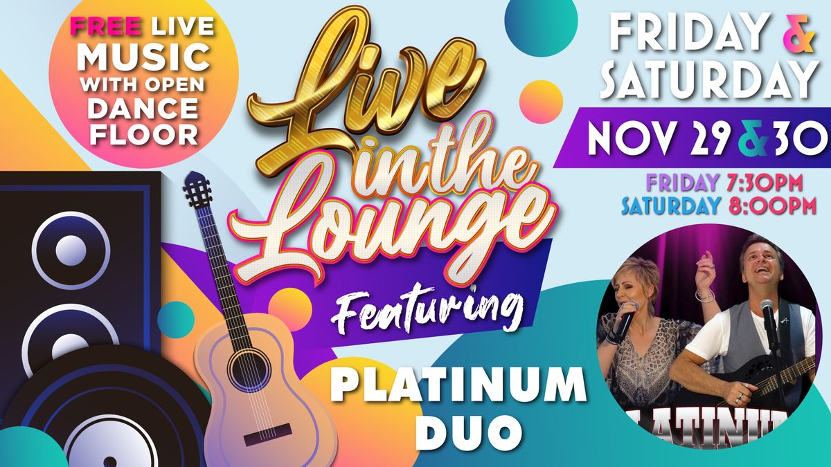 PLATINUM DUO live at Bay Soldiers Nov 29 & 30