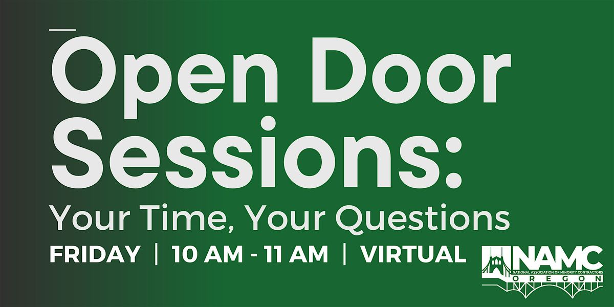 Open Door Sessions: Your Time, Your Questions