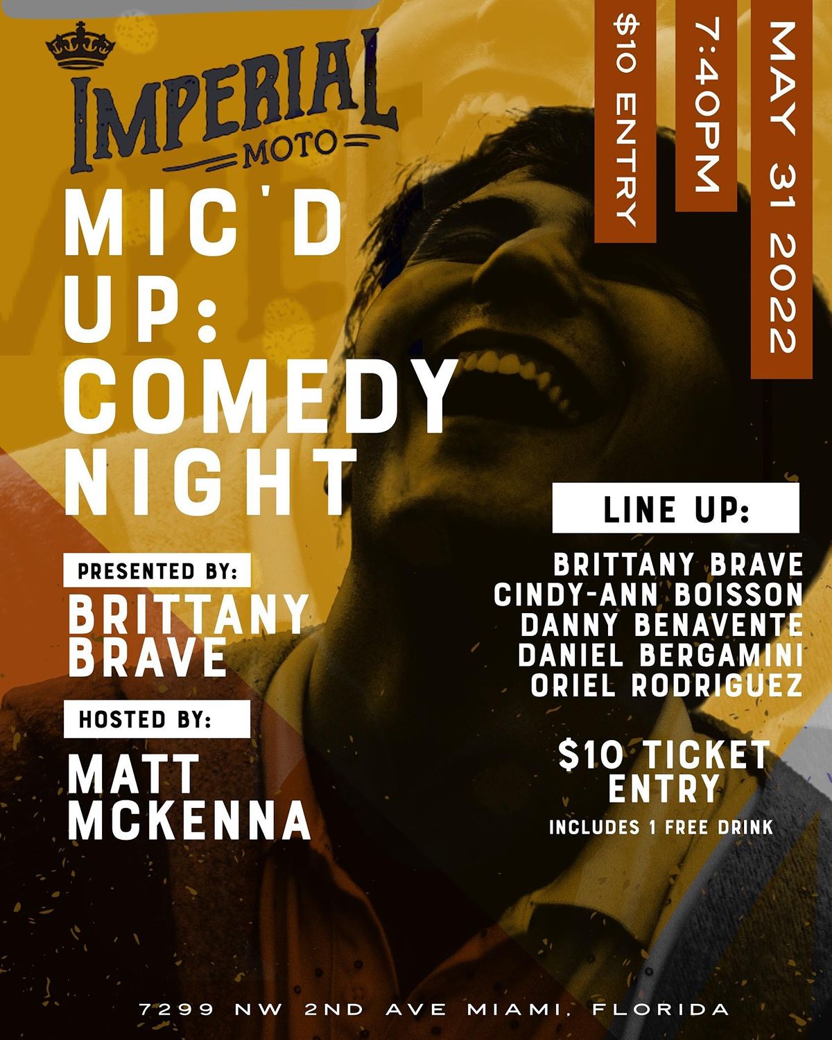 Mic'd Up | Happy Hour + New Joke Night  presented by Brittany Brave
