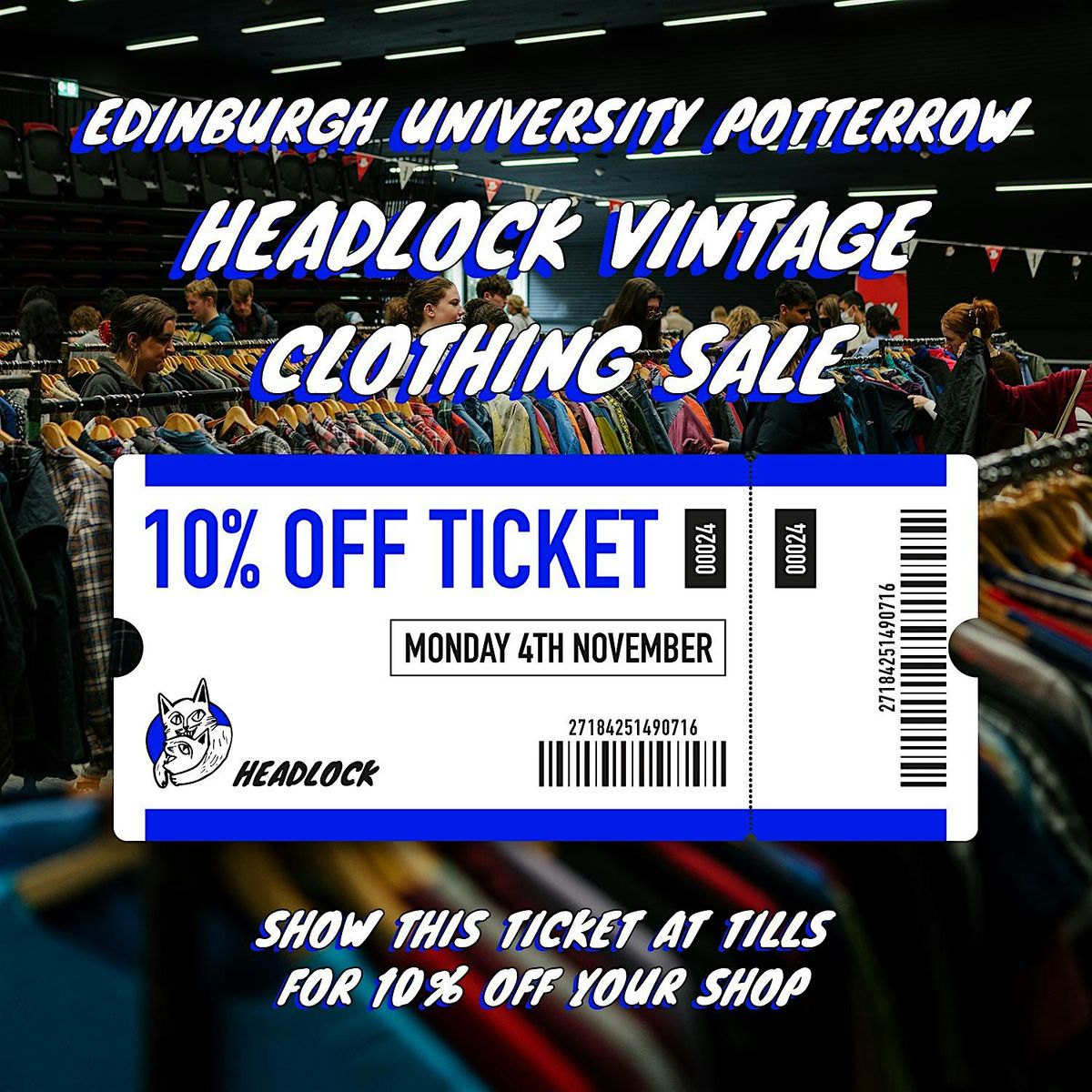 Edinburgh University Headlock Vintage Clothing Sale