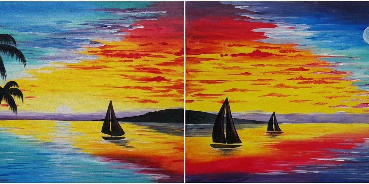 Sunset Sailboats - Paint and Sip by Classpop!\u2122