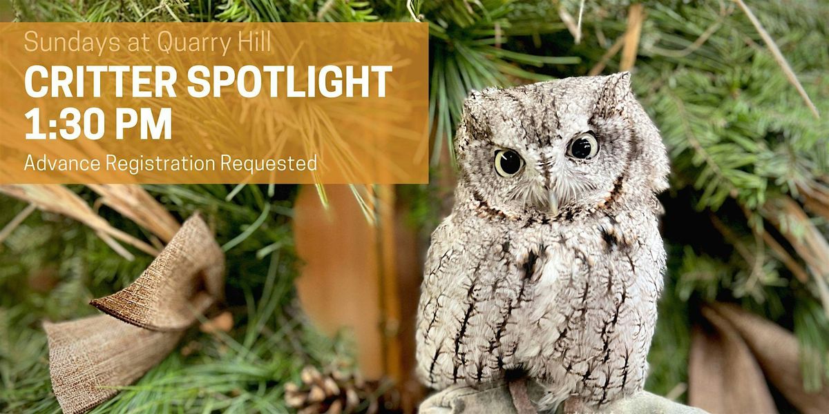 Critter Spotlight at Quarry Hill 2024