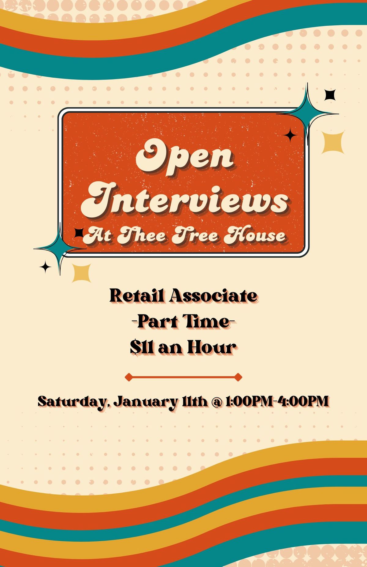 Open Interviews at Thee Tree House