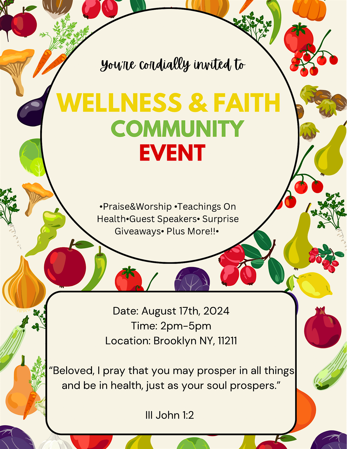 Wellness And Faith Event