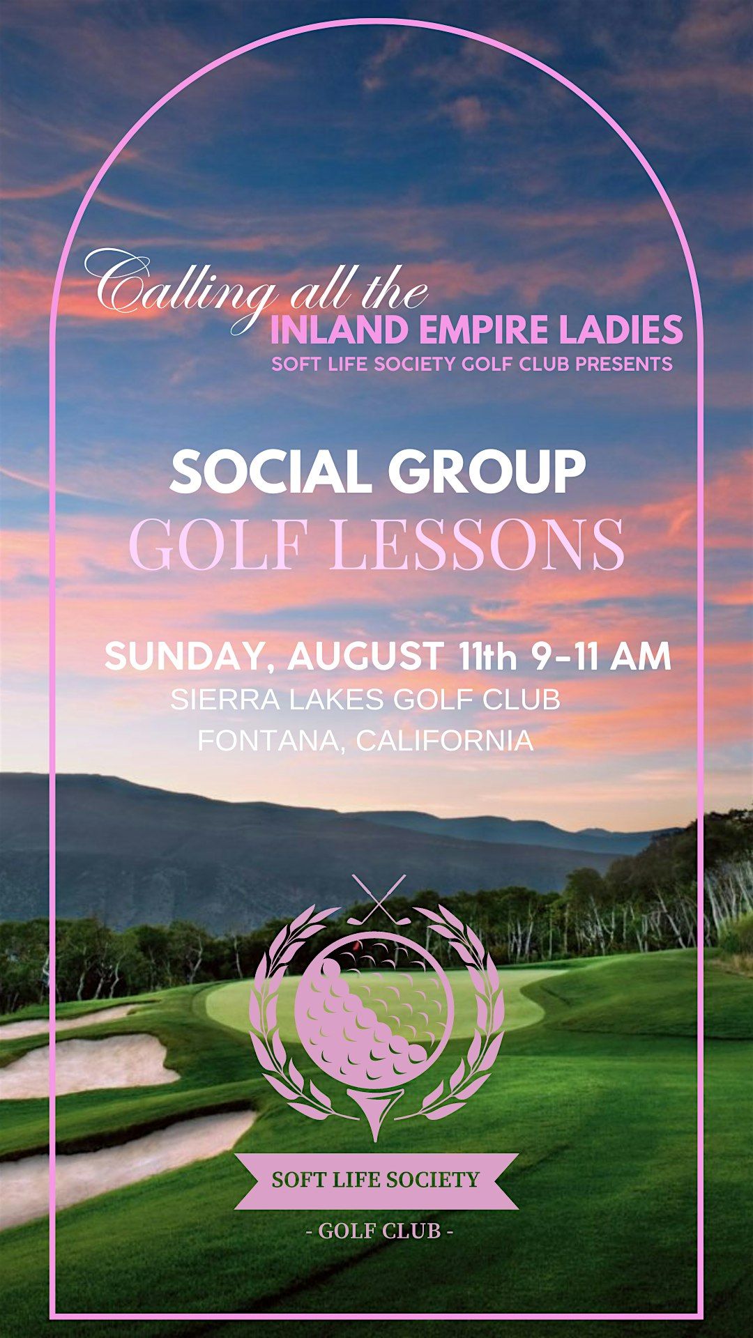 Soft Life Society Golf Club presents Social Group Golf Lessons