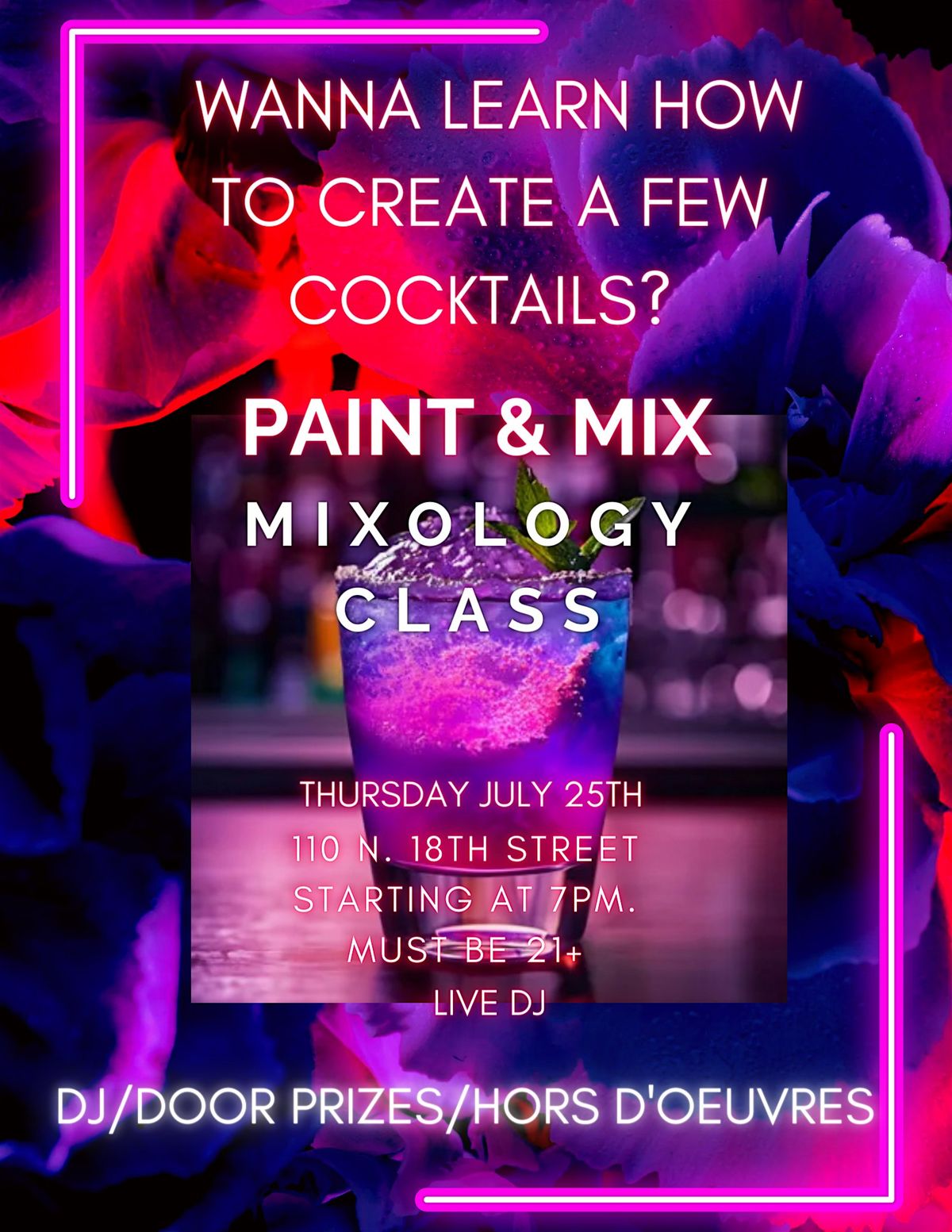 Paint & Mix Mixology Class