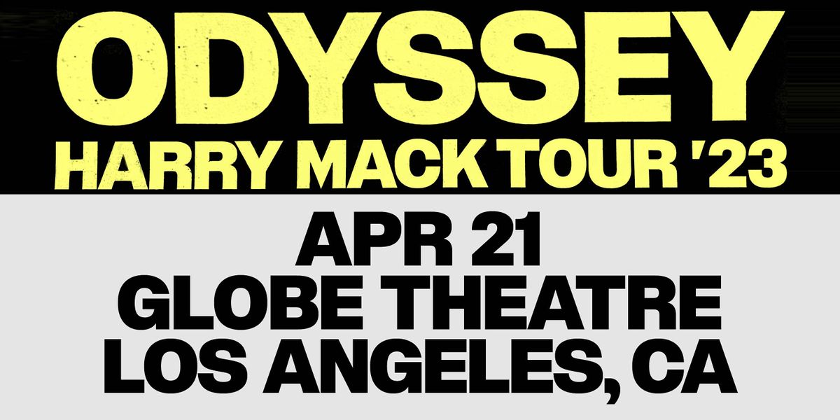 Harry Mack Odyssey Tour 2023 Los Angeles 04/21/2023, Globe Theatre