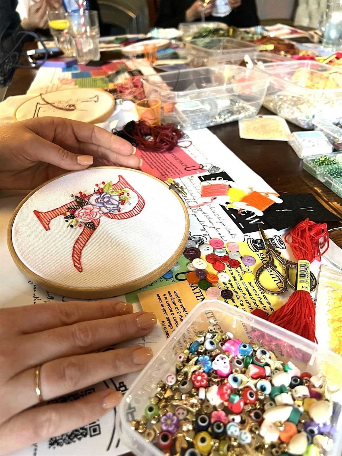 Sip & Sew Embroidery Workshop at The Banker,EC4