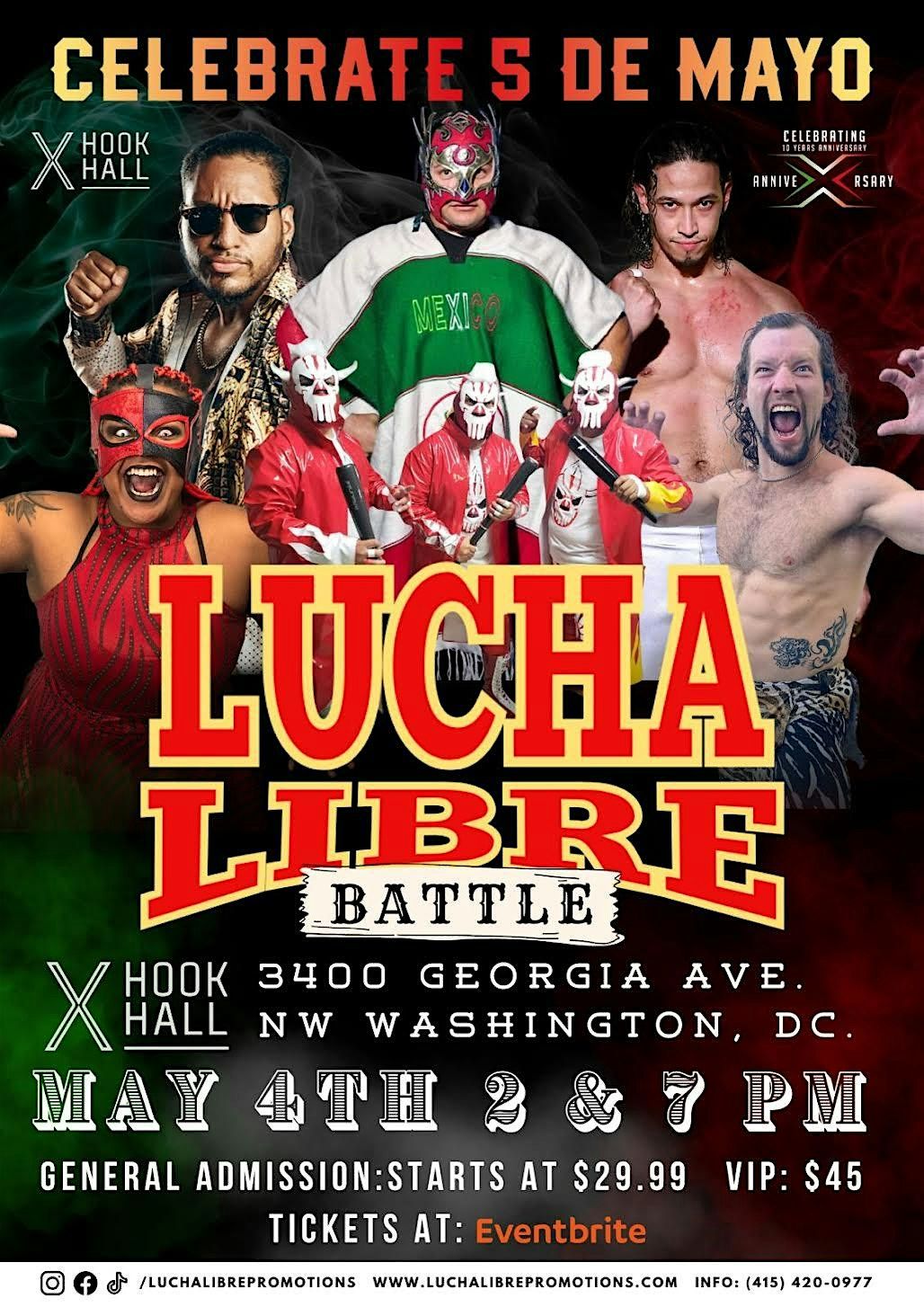 Lucha Libre Battle May 4, 2024 Hook Hall Washington DC