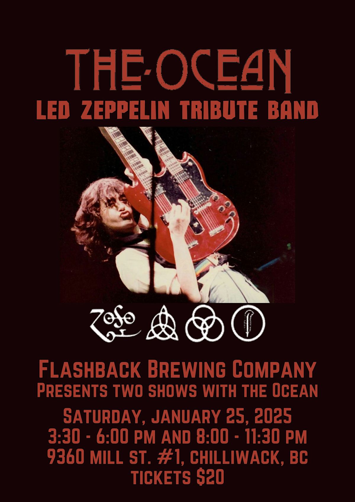 The Ocean Led Zeppelin Tribute Band at Flashback Brewing - afternoon show