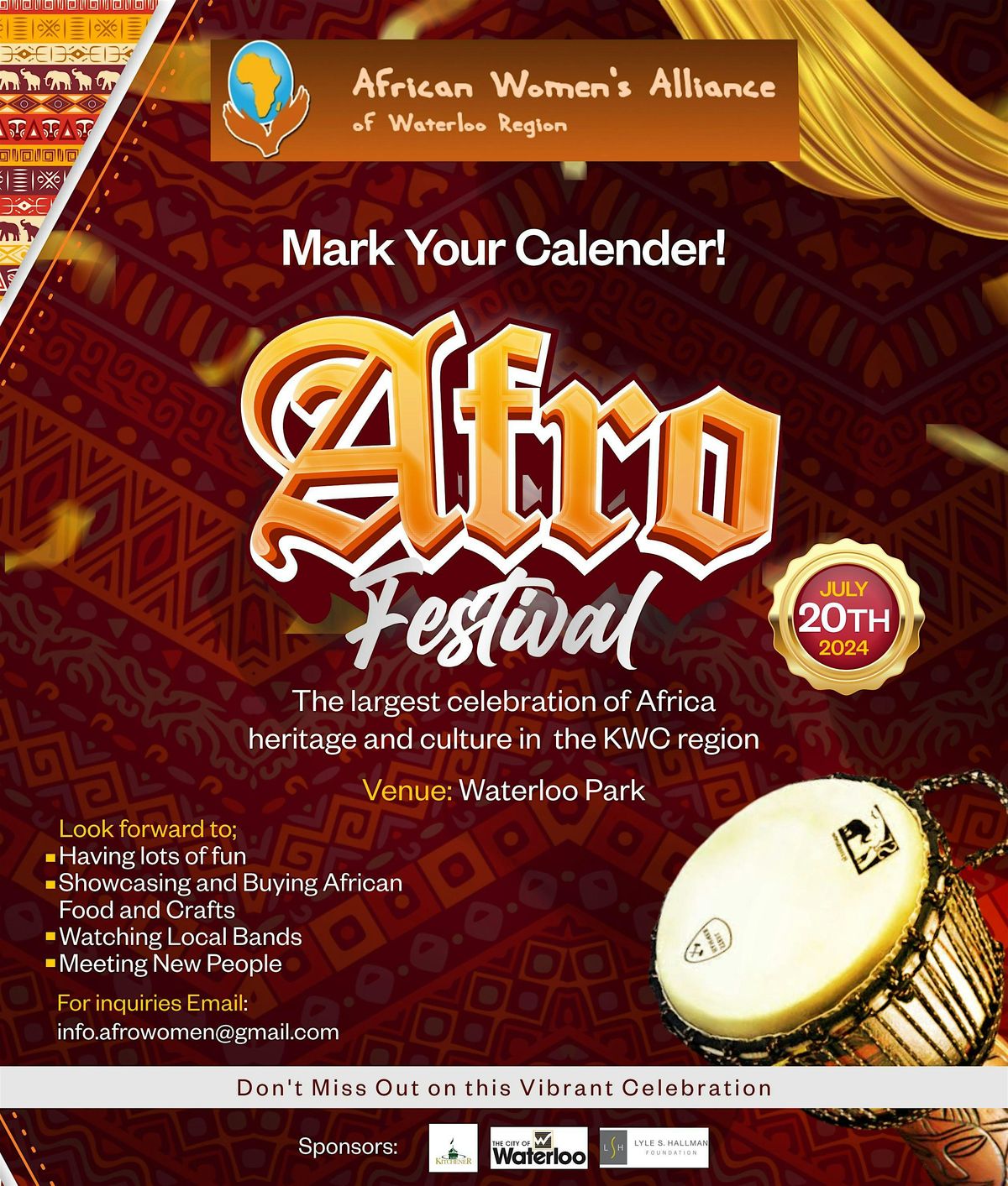 Afro Festival-  Celebrating African Heritage and Culture in KWC Region