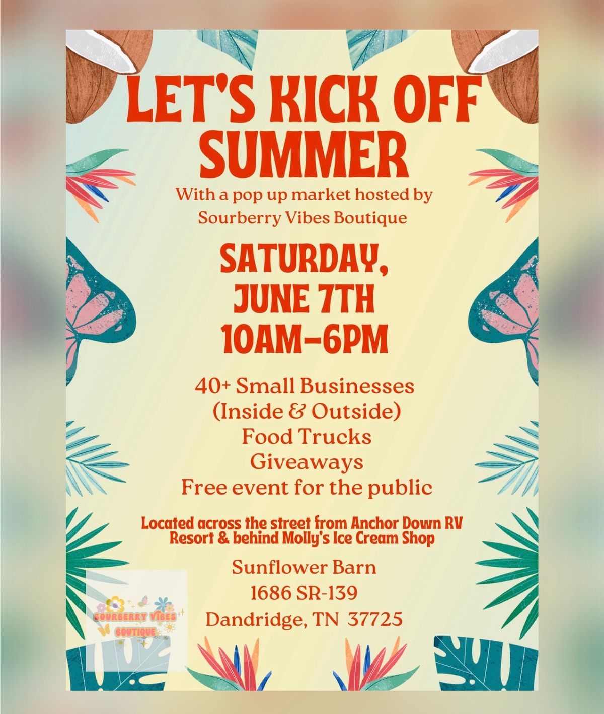 Kick Off To Summer Pop Up Market