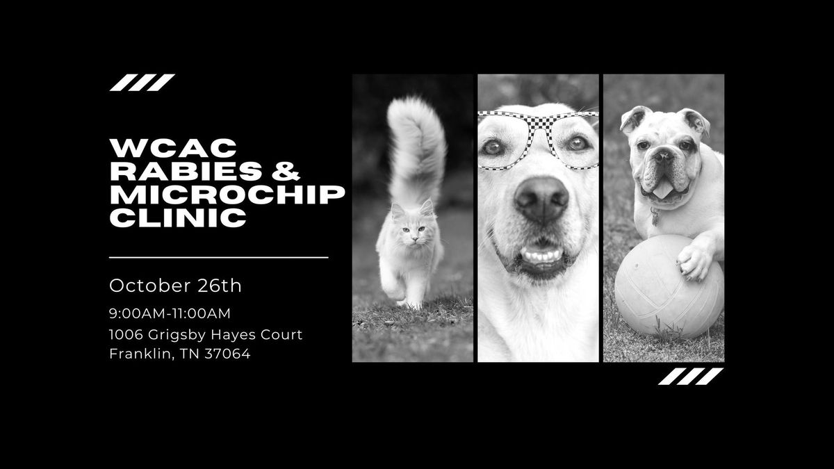 October Rabies and Microchip Clinic