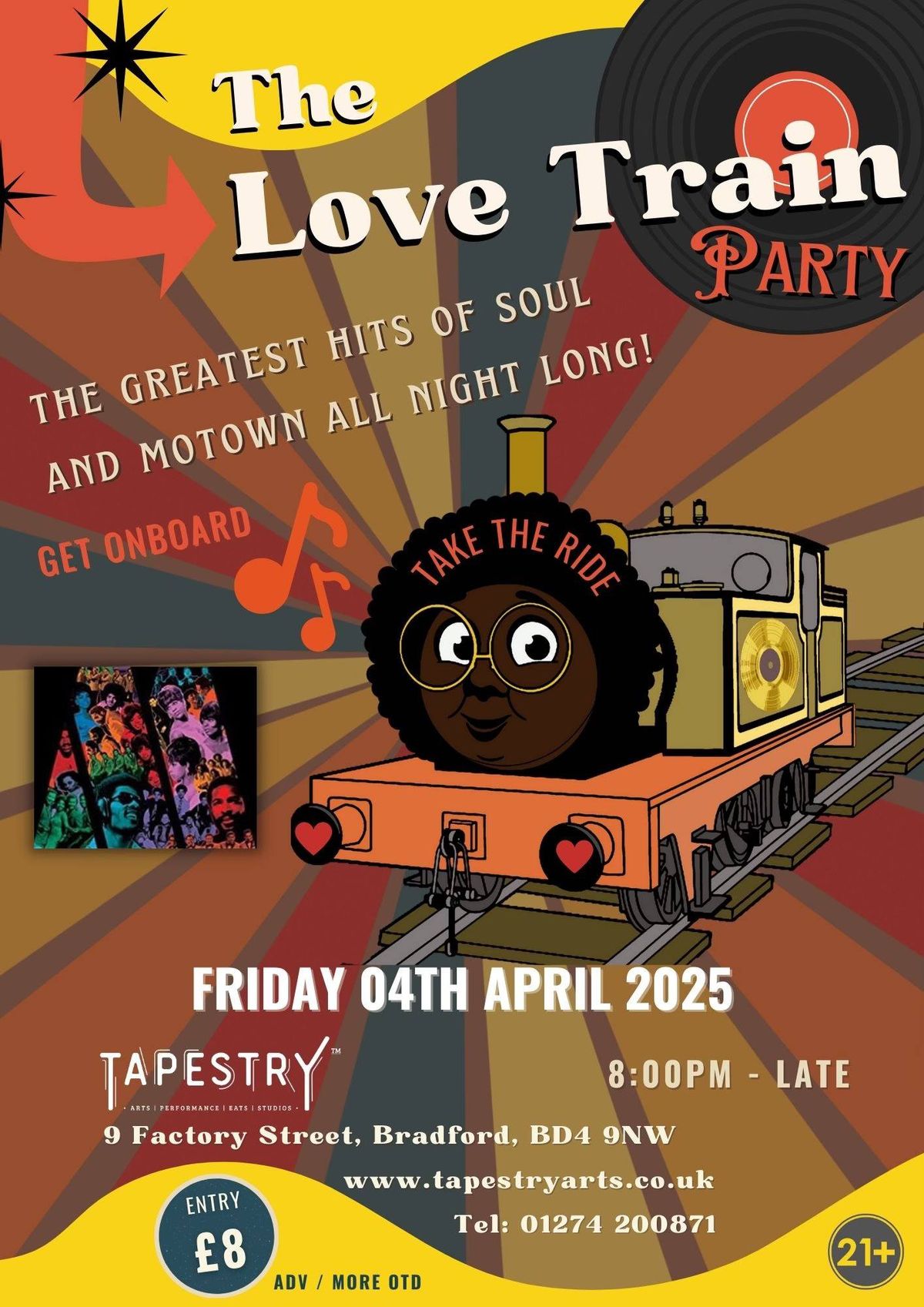 The Love Train Party \u2013 The Greatest Hits of Soul & Motown All Night Long!