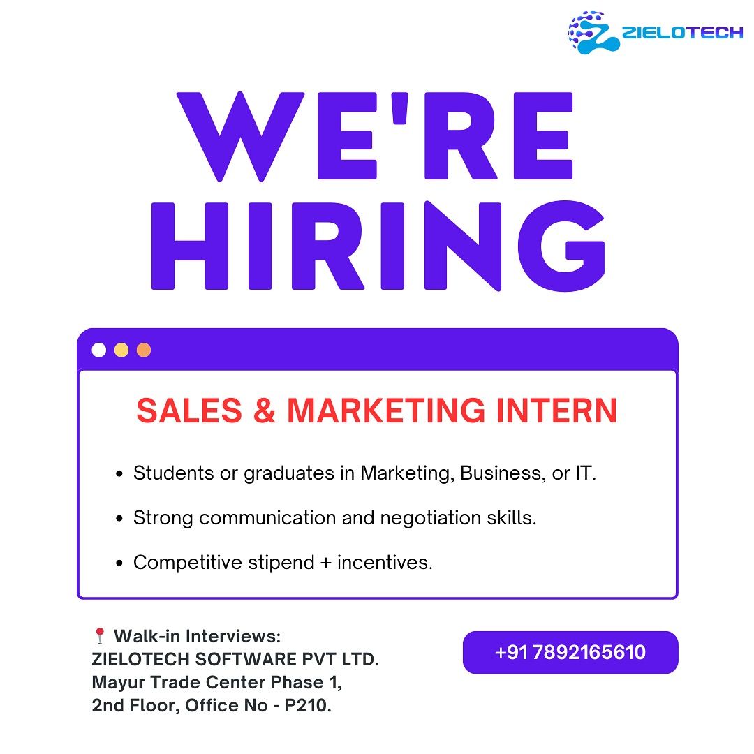 Zielotech Software Pvt. Ltd. Sales & Marketing Internship