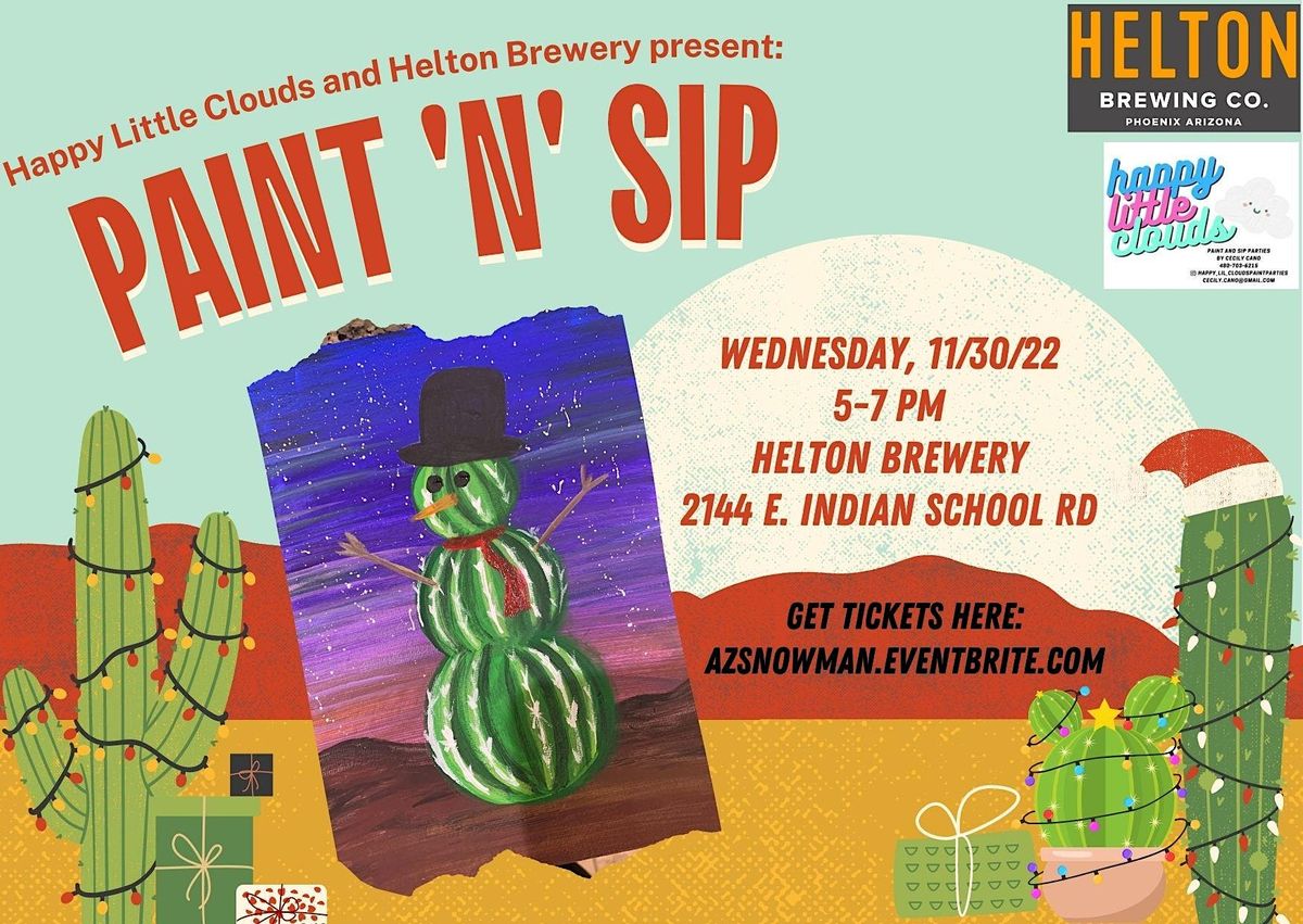 AZ Snowman Paint and Sip at Helton Brewery