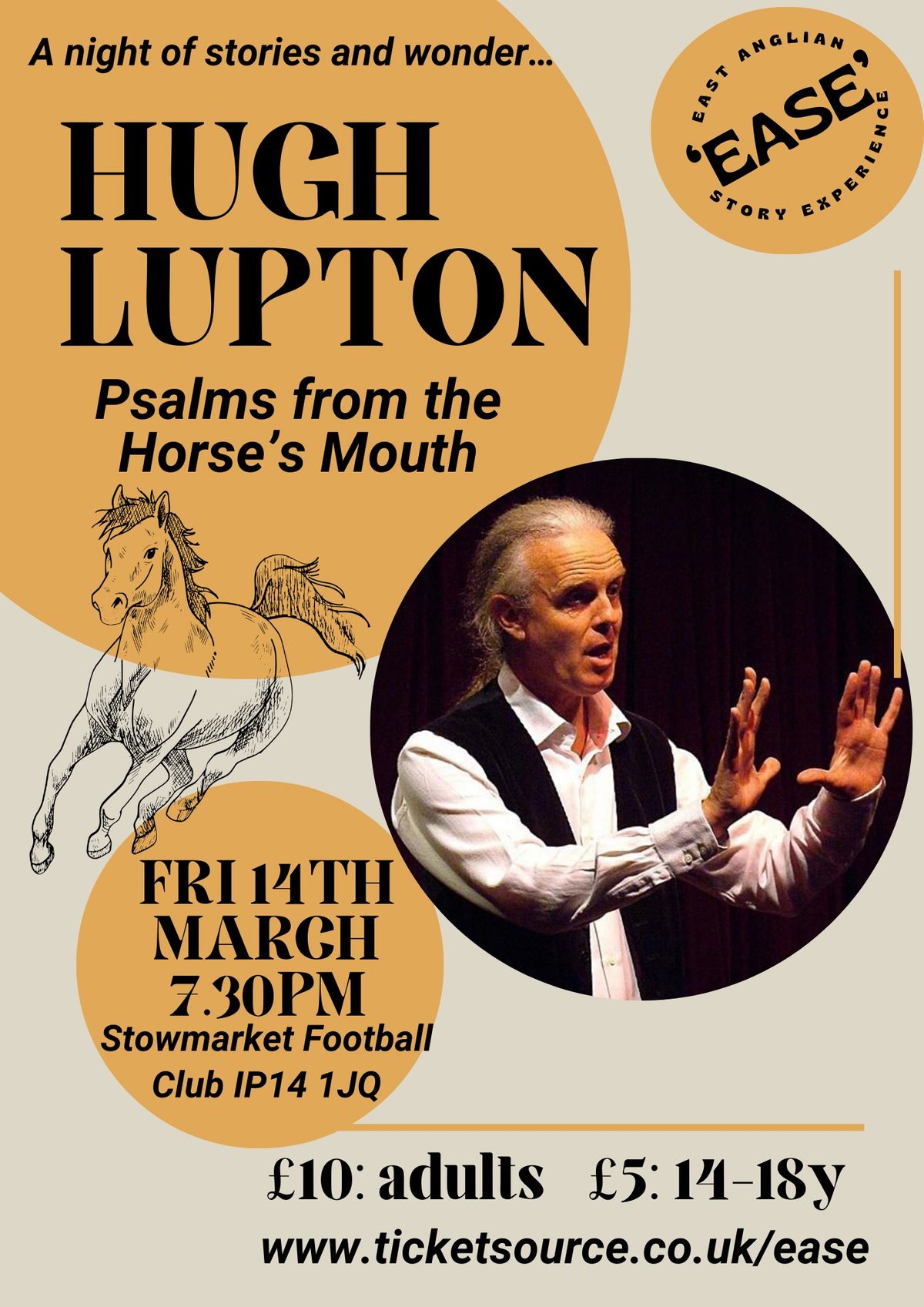 Hugh Lupton performs \u2018Psalms from the Horse\u2019s Mouth\u2019