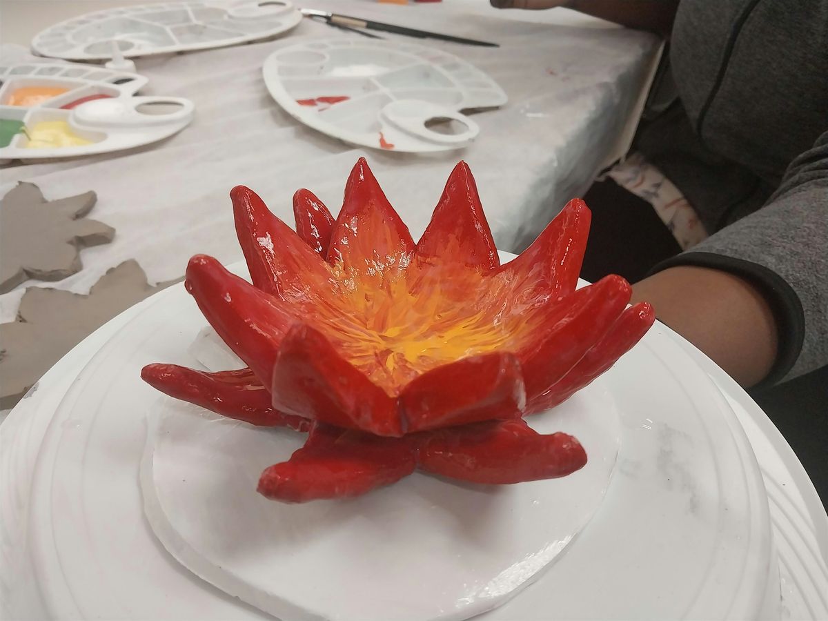 Air Dry Clay Decorative Water Lily Class for Adults and Teens