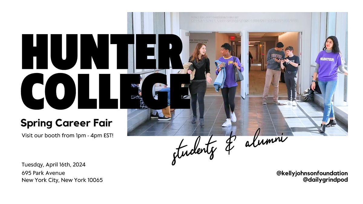 Hunter College Spring Career Fair KJF Booth