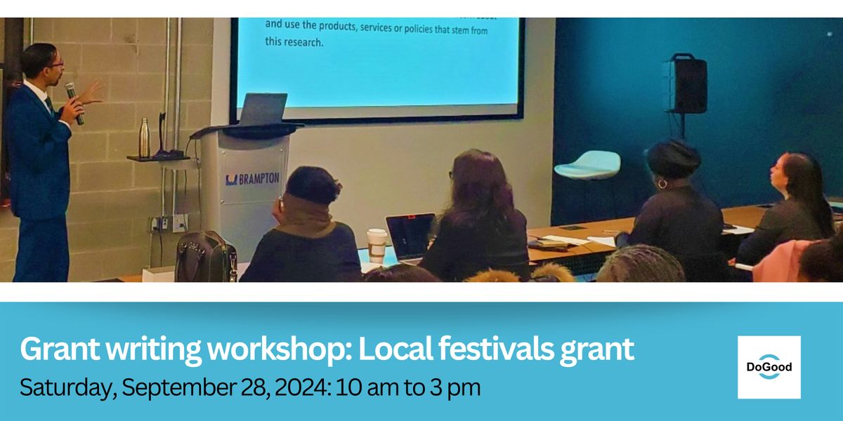 DoGood Grant Writing Workshop: Local festivals grant