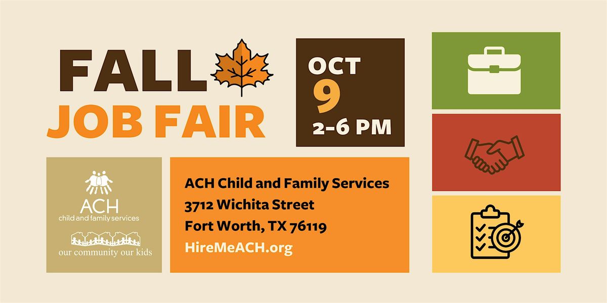 ACH Child and Family Services Fall Job Fair